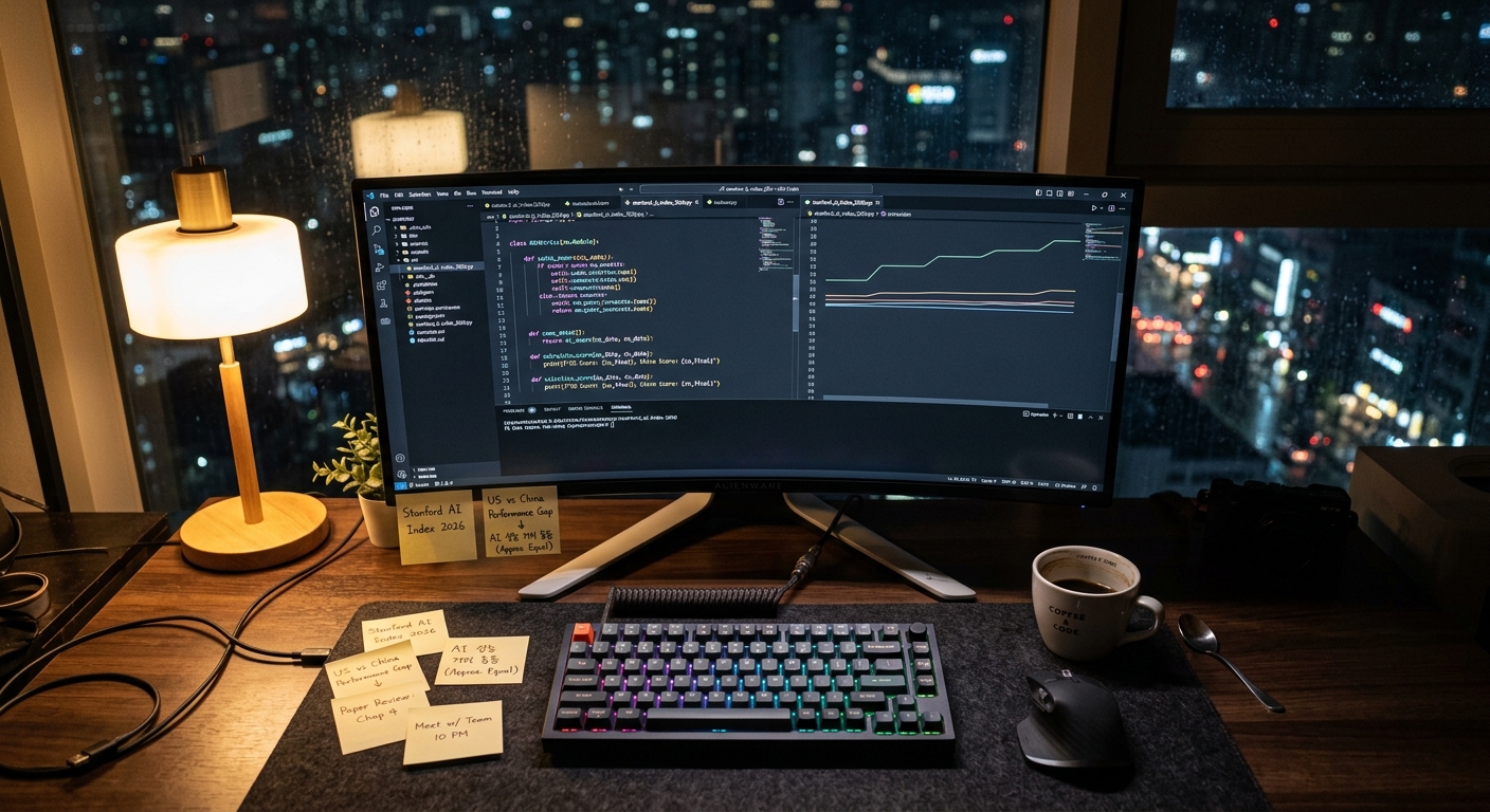 미국과 중국, AI 성능 경쟁 거의 동등 수준...Stanford AI Index 2026 공개